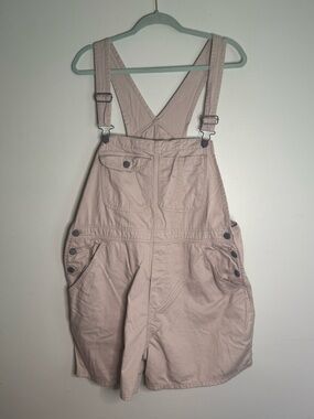 Vintage Khaki Cotton Short Overalls (XL)